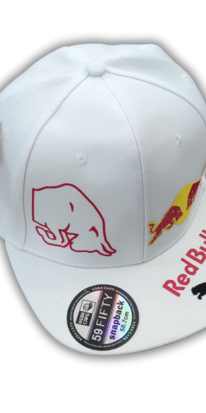 Gorra Deportiva Racing - Redbull - Plana Blanco - Ajuste Plastico
