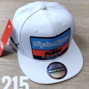 Gorra Deportiva Racing - KTM Fondo Pum - Plana Blanca - Ajuste Plastico