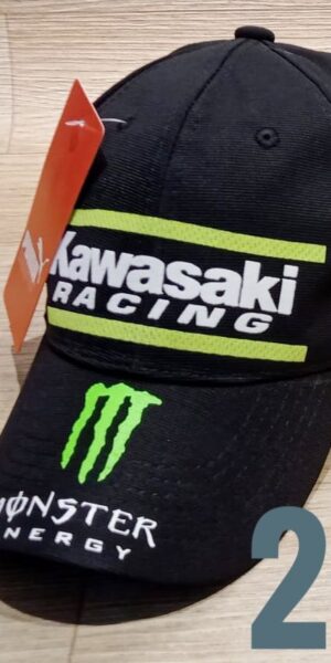Gorra Deportiva Racing - Kawasaki Pum - Negro Flex - Ajuste Hebilla
