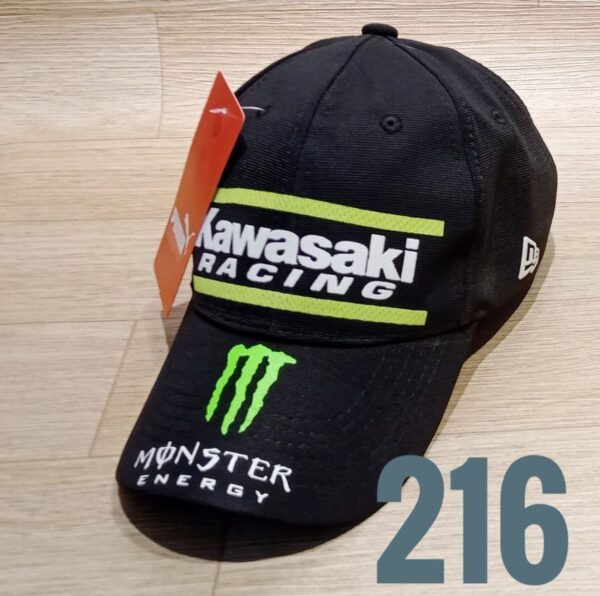 Gorra Deportiva Racing - Kawasaki Pum - Negro Flex - Ajuste Hebilla