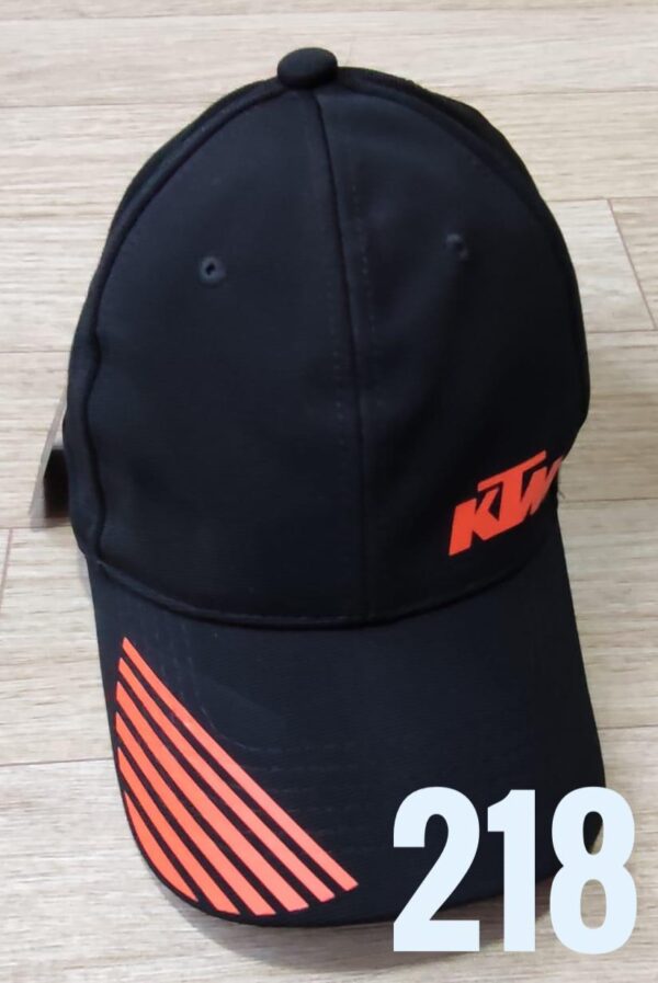 Gorra Deportiva Racing - KTM Lineas Pum - Negro Flex - Ajuste Hebilla