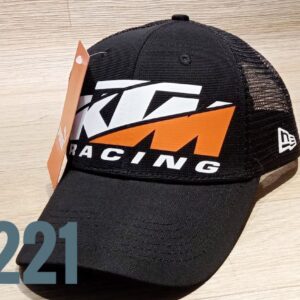 Gorra Deportiva Racing - KTM Diagonal - Negro malla - Ajuste Plastico