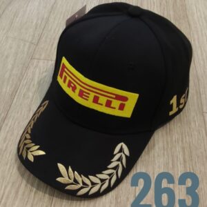 Gorra Deportiva Racing - Pirelli - Negro Flex - Ajuste Hebilla