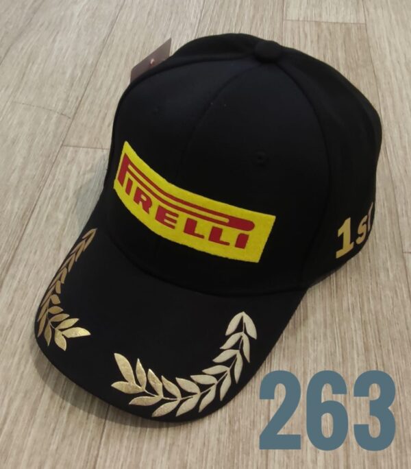 Gorra Deportiva Racing - Pirelli - Negro Flex - Ajuste Hebilla