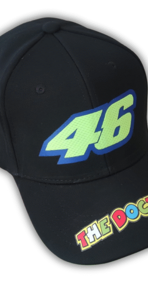 Gorra Deportiva Racing - Yamaha 46 The Doctor - Negro Flex - Ajuste Hebilla