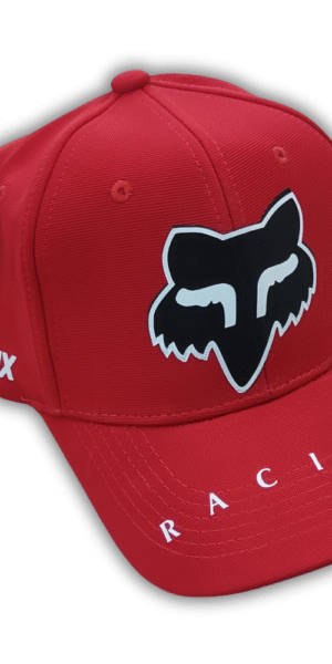 Gorra Deportiva Racing - Fo fondo negro - Rojo Flex - Ajuste Hebilla