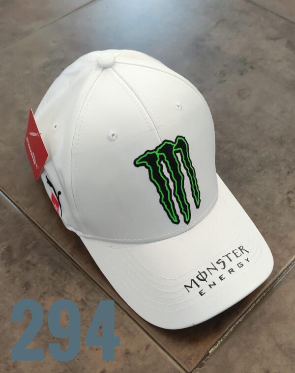 Gorra Deportiva Racing - Monster Garra Reborde - Blanco Flex - Ajuste Hebilla