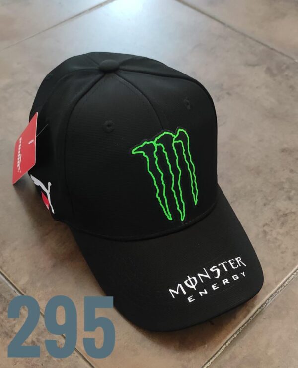 Gorra Deportiva Racing - Monster Garra Reborde - Negro Flex - Ajuste Hebilla