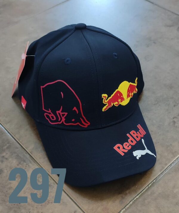 Gorra Deportiva Racing - Redbull Toro Reborde - Azul Oscuro Flex - Ajuste Hebilla