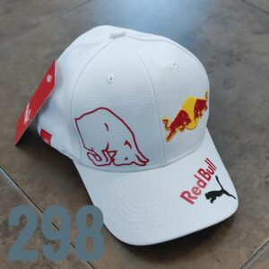 Gorra Deportiva Racing - Redbull Toro Reborde - Blanco Flex - Ajuste Hebilla