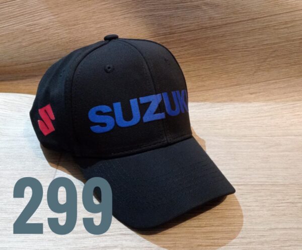 Gorra Deportiva Racing - Susuki Clasica - Negro Flex - Ajuste Hebilla