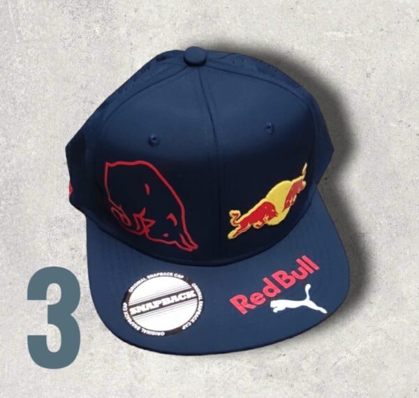 Gorra Deportiva Racing - Redbull - Plana Azul Oscuro - Ajuste Plastico