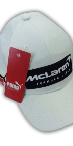 Gorra Deportiva Racing - McLaren Formula 1 Team - Blanco Flex - Ajuste Hebilla