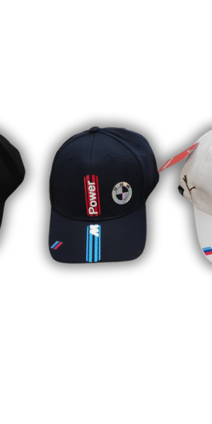 Gorra Deportiva Racing - BMW M Power - Negro / Azul Oscuro / Blanco  - Ajuste Hebilla