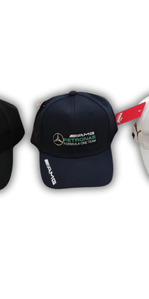 Gorra Deportiva Racing - Mercedes Petronas - Negro / Azul Oscuro / Blanco  - Ajuste Hebilla