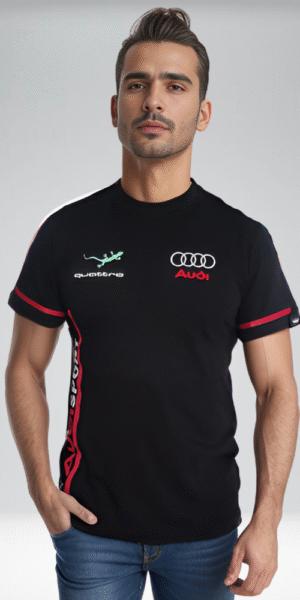 Camiseta Racing - Orbita Audi - Negro