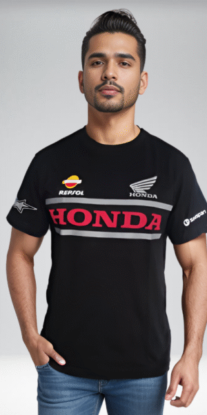 Camiseta Racing - Orbita Honda - Negro
