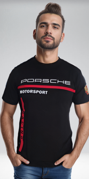 Camiseta Racing - Pum Porsche - Negro
