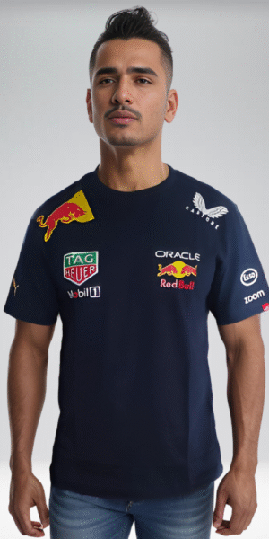 Camiseta Racing - RedBull Mobil Horizontal - Azul Oscuro