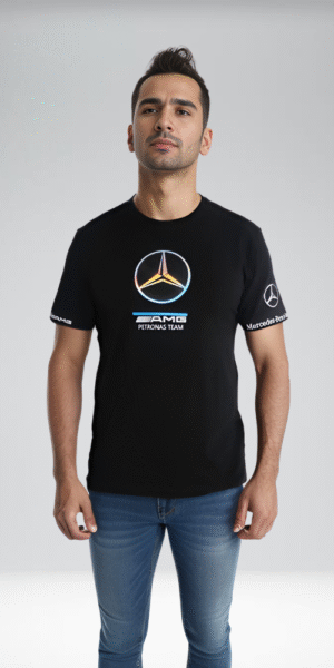Camiseta Racing - Pum Mercedes Benz Logo - Negro