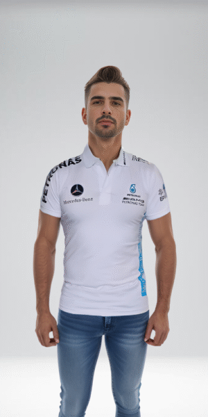 Polo Racing - Mercedes Benz Petronas Hombro - Blanco