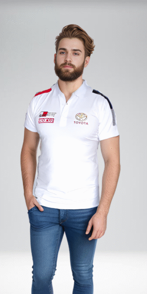 Polo Racing - Toyota Lineas Hombros - Blanco