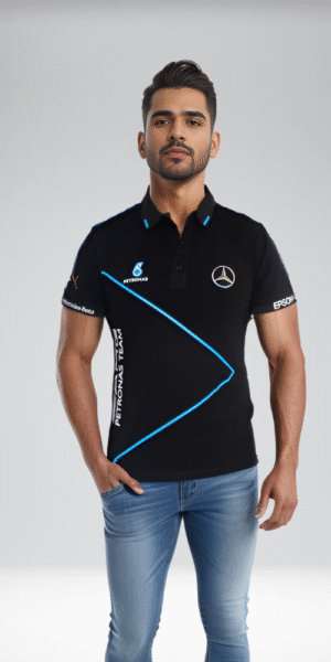Polo Racing - Mercedes Benz Lineas Triangulo - Negro