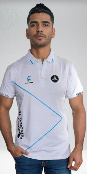 Polo Racing - Mercedes Benz Lineas Triangulo - Blanco