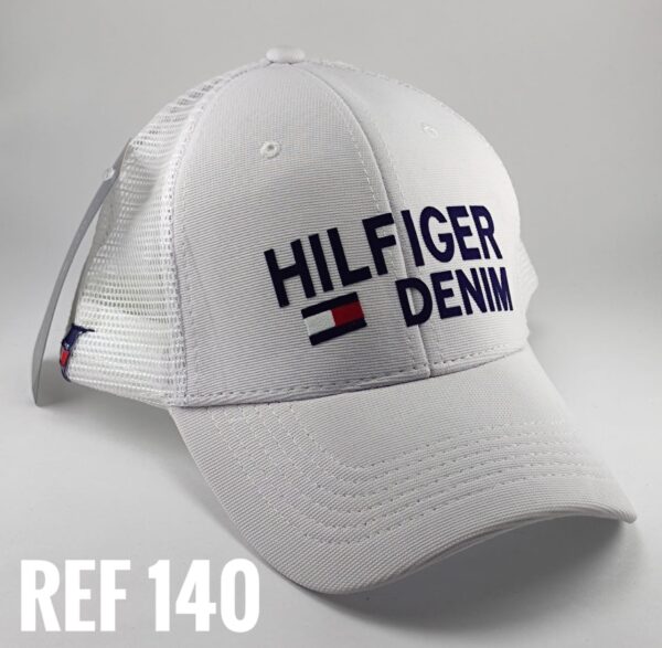 Gorra Clasica - Tom Denim - Blanco Flex - Malla Ajuste Plastico