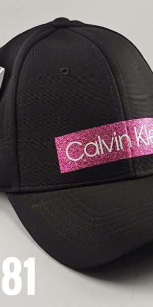 Gorra Clasica - CK Linea Escarchada - Negro Flex - Ajuste Hebilla