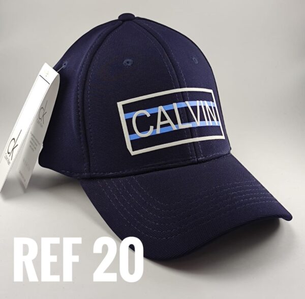 Gorra Clasica - CK Recuadro Lineas Azul - Azul Oscuro Flex - Ajuste Hebilla