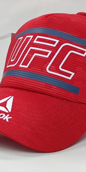 Gorra Clasica - UFC Lineas - Rojo Malla - Ajuste Plastico