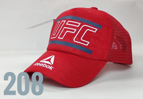 Gorra Clasica - UFC Lineas - Rojo Malla - Ajuste Plastico