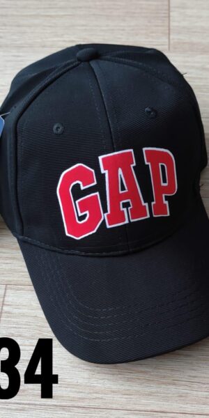 Gorra Clasica - GA Borde Blanco - Negro Flex - Ajuste Hebilla