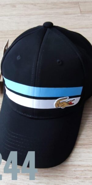 Gorra Clasica - Lac Pequeño Lineas - Negro Flex - Ajuste Hebilla