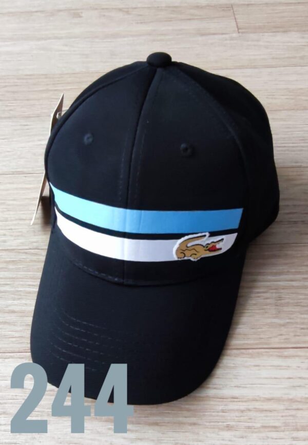 Gorra Clasica - Lac Pequeño Lineas - Negro Flex - Ajuste Hebilla