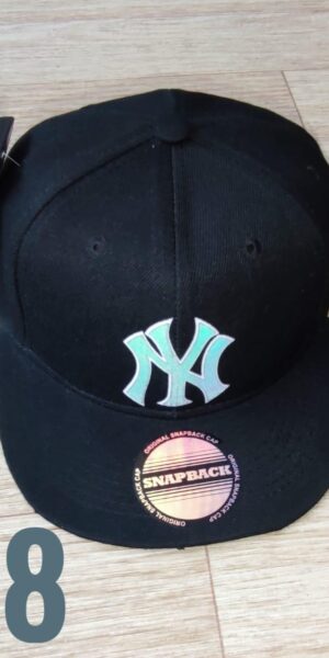 Gorra Clasica - Ni New York -  Plana Negro - Ajuste Plastico