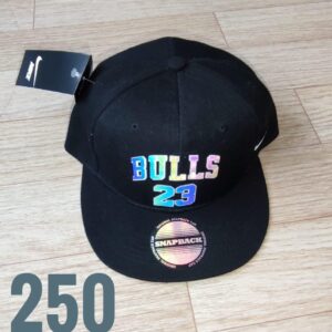 Gorra Clasica - Ni Bulls 23 -  Plana Negro - Ajuste Plastico
