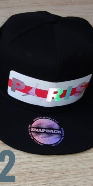 Gorra Clasica - Ni Paris -  Plana Negro - Ajuste Plastico