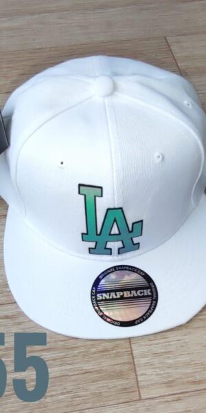 Gorra Clasica - Ni  LA -  Plana Blanco Ajuste Plastico
