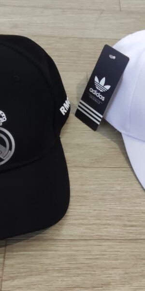 Gorra Futbol - Real Madrid Adi - Blanco / Negro - Ajuste Hebilla