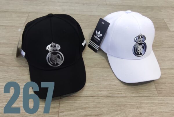 Gorra Futbol - Real Madrid Adi - Blanco / Negro - Ajuste Hebilla