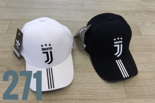 Gorra Futbol - Juventus Adi - Blanco / Negro - Ajuste Hebilla