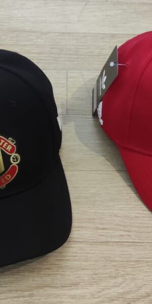 Gorra Futbol - Manchester Adi - Rojo / Negro - Ajuste Hebilla