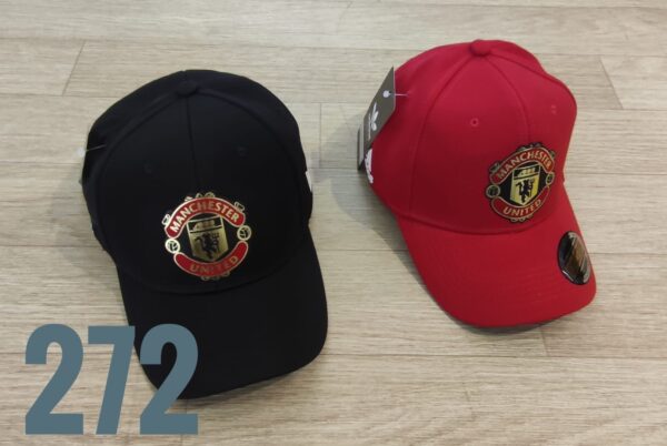 Gorra Futbol - Manchester Adi - Rojo / Negro - Ajuste Hebilla