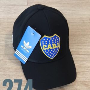 Gorra Futbol - Boca Adi - Negro Flex - Ajuste Hebilla