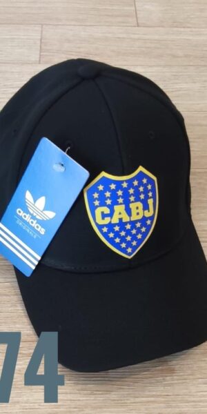 Gorra Futbol - Boca Adi - Negro Flex - Ajuste Hebilla