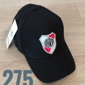 Gorra Futbol - River Adi - Negro - Ajuste Hebilla