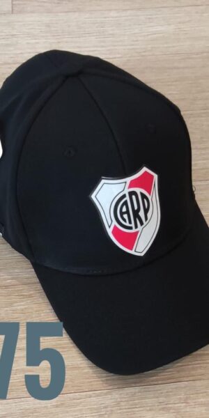 Gorra Futbol - River Adi - Negro - Ajuste Hebilla