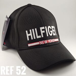 Gorra Clasica - Tom Hilfi - Negro Flex - Ajuste Hebilla